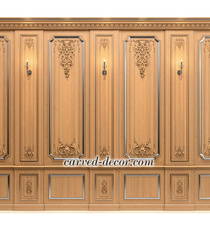 Wood ceiling medallions ornate floral elements Baroque style
