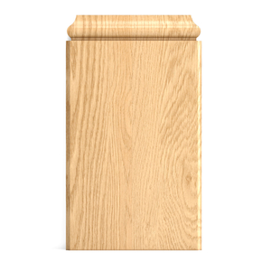 Rectangular solid wood bases for pilasters