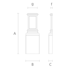 Large pilaster base, Pilaster carved base