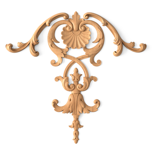 <p>Chic beech appliques set decorated with curls and crown molding</p>