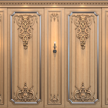 Decorative narrow composition, Classical carved set 