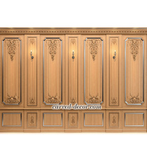 Set of ornamental wooden mouldings for interior