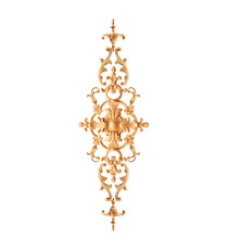 Carved Baroque style embellishment with flower buds