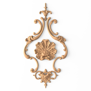 <p>Chic beech appliques set decorated with curls and crown molding</p>