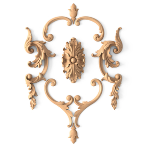 <p>Openwork set of overlays with floral ornament from beech</p>
<div id=