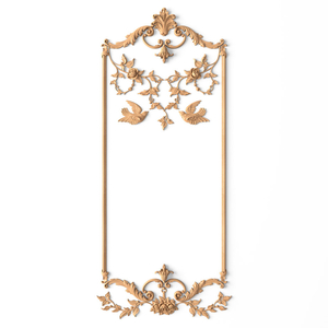 This ornate French wall panel captures the essence of romance with intricate motifs of doves and ros..