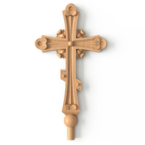 Handcrafted Orthodox cross from solid wood