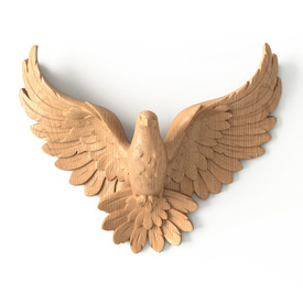 Church solid wood dove, Flying dove statue