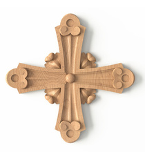 Classical style solid wood Orthodox cross