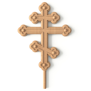 Classical style solid wood Orthodox cross