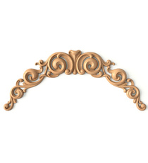 small corner hand carved leaf wood applique classical style