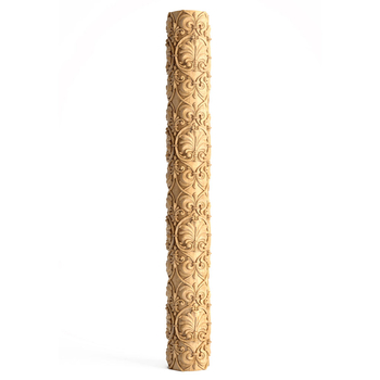 Ornate church pillar, Antique style hardwood column