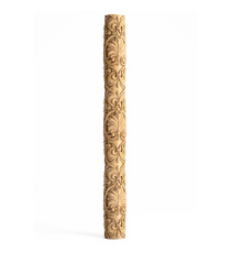 Handcrafted hardwood pilaster with flutes