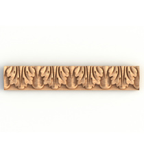 Handcrafted wood interior moulding with round coins