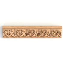 Handcrafted wood interior moulding with round coins