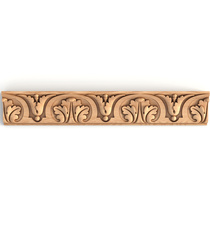 Carved oak decorative ribbon moulding for interior