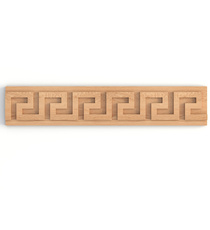 Furniture wooden moulding with a sloping ionic pattern