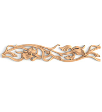 Carved grape vine moulding frieze for interior from solid wood