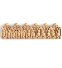 Wide antique style mouldings with flowers from beech