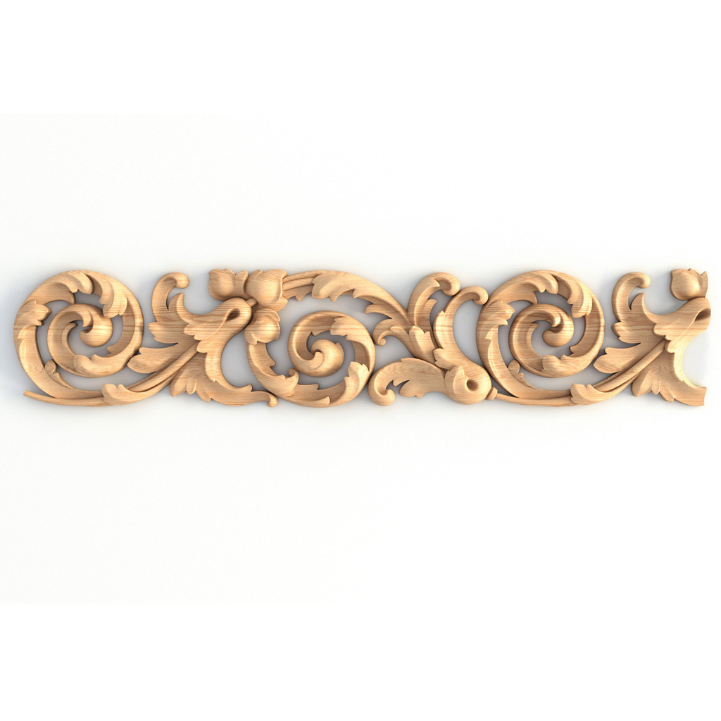 Ornate Pierced Acanthus Scroll Moulding Baroque Style From Oak Ornate Pierced Acanthus Scroll Moulding Baroque Style From Oak