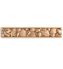 Carved Gothic style wooden floral frieze moulding