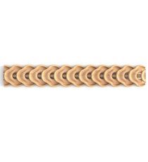 Handcrafted oak reeded moulding with ribbons, Left