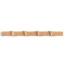 Handcrafted oak reeded moulding with ribbons, Left