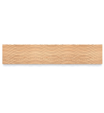 Wooden wall moulding with vertical flutes