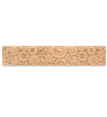 Carved Art Deco style floral interior moulding from beech