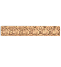 Handcrafted wooden decorative moulding with rosettes