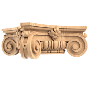 Column capital with egg and dart motif ionic order