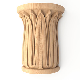 Antique-style wooden capital, Carved capital corbel