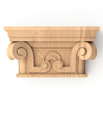 Corinthian style floral capital, Pilaster wooden capital 