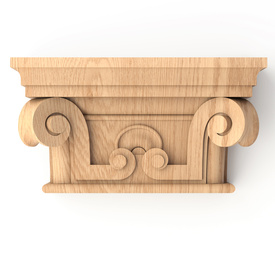 Antique-style pilaster capital, Decorative wood capital