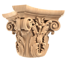 Ornate round capitals, Decorative acanthus capitals