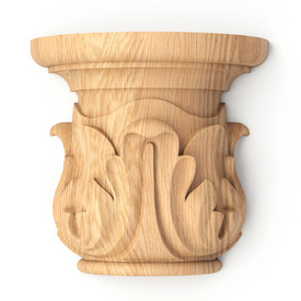 Wooden half-round capital, Classical small capital