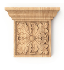 Ornate wooden capital Grapes for interior trim