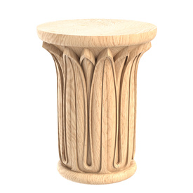 Hand-carved wood capitals for modern interiors 