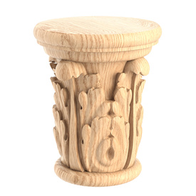 Round Neoclassical capital, Carved vintage capital