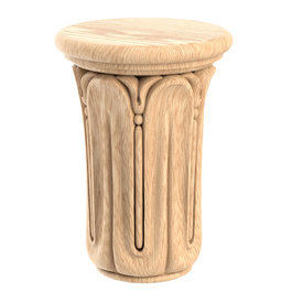 Solid wood medium capital, Antique-style column capital 