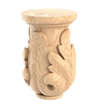 Column capital with bead wood trim Empire style