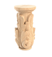 Carved Empire-style wooden capital corbel