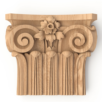 Pilaster caps with wood carved leaves and flowers Composite Order