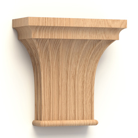 Wooden capital applique, Half-round column capital