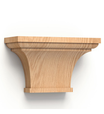 Carved Minimalistic capital onlay for interior from solid wood