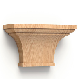 Custom beech capital onlay, Geometric wooden capital