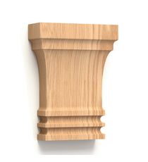 Pilaster caps undecorated simple design from natural wood