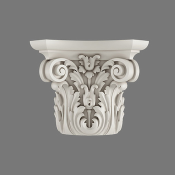 Decorative Polyurethane Corinthian Capital with Ornate Acanthus Leaves#additional-separator##additio..