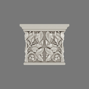 Elegant Polyurethane Capital with Ornamental Leaf & Floral Design#additional-separator##addition..