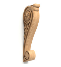 Traditional beaded corbel from solid wood
